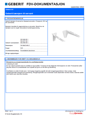 FDV_2023 Porsgrund Bærejern servant FDV_2023 Porsgrund Bærejern servant