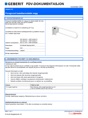 FDV_Porsgrund armstøtte vegg FDV_Porsgrund armstøtte vegg