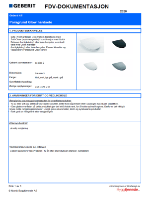 FDV_Porsgrund Glow hardplastseter FDV_Porsgrund Glow hardplastseter