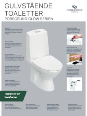 Porsgrund Glow gulvstående toaletter plakat Porsgrund Glow gulvstående toaletter plakat
