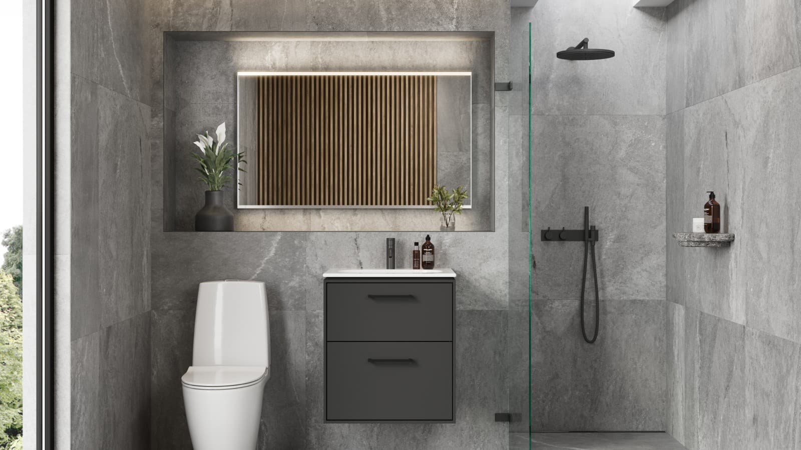 Baderom med Porsgrund toalett Baderom med Porsgrund toalett